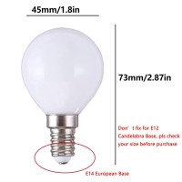 Lxcom Lighting G45 Led Bulb 5W Globe Vanity Light Bulb E14 Candelabra Base 50W Equivalent Warm White 3000K Led Round Light Bulb 500Lm For Makeup Mirror Bathroom Home Lighting, 6 Pack