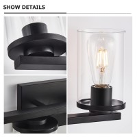 4-Light Vanity Light Fixtures, Industrial Bathroom Vanity Lighting In Matte Black For Bathroom Lighting (Black, 4-Light)