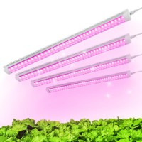 Shopled Grow Lights, Full Spectrum Plant Light 320W(80W X 4, 1600W Equivalent), T8 8Ft Growing Lamp Fixture, Linkable Grow Lights For Indoor Plants, Plug And Play With Timer, 4-Pack