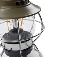 Barebones Railroad Lantern - Camping Lanterns With Rechargeable Battery - Outdoor Lights With Vintage Lantern Inspiration (Olive Drab)