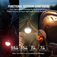 Olight Obulb 55 Lumens 4-Mode Orb Light Night Lights Mcc Rechargeable Bedside Lamp With Magnetic Bottom For Home Decor, Nursery, Camping, Hiking(Grey)