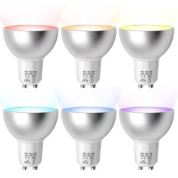 Benexmart Zigbee Gu10 Smart Led Bulb 5W Rgbw Compatible With Tuya Smartthings App Alexa Echo Plus Google Home Voice Control (Zigbee Gu10 6 Pack)