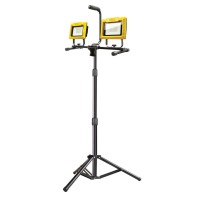 Feit Electric Work6000Xltpplug 60W 6000 Lumens Adjustable Dual-Head Proseries Ultra Bright Flood Ip65 Waterproof 5000K Plug-In Portable Led Work Light With 45 Telescoping Tripod