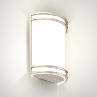 Asd Led Indoor Wall Mount Light Fixture - Modern Interior Brushed Nickel Wall Sconce Lighting - 3000K 4000K 5000K Adjustable - Half Cylinder Hallway Light Fixture - Etl & Energy Star Listed