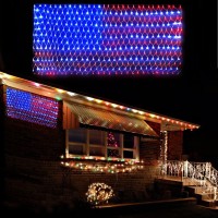 Danli American Flag String Lights, Waterproof 420 Led String Lights, Us Flag Light With Plug,Net Light Holiday Decoration For Garden Patio July 4Th National Day Independence Day Memorial Day