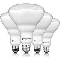 Sunperian Br40 Led Light Bulbs, 13W=85W, 5000K Daylight, 1400 Lumens, Dimmable Flood Light Bulbs For Recessed Cans, Enclosed Fixture Rated, Damp Rated, Ul Listed, E26 Standard Base (4 Pack)