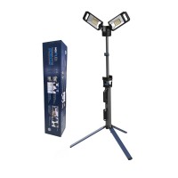 Nextled Nt-6926 Rechargeable Cordless Led Tripod Light, Cast Aluminum Body, 4000/6500K, Ac/Dc Tower Light, Detachable Magnetic Lamp Head, Battery, Charger, Carry Bag Included. 6 Modes, 5000 Lumen