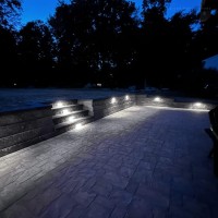 Leonlite 8Pack Premium Series 7 Inch 45W Led Hardscape Lighting Swivel Retaining Wall Light Low Voltage Landscape Lights 12