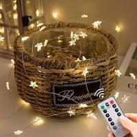 Twinkle Star String Lights 40 Led Spring Garden Decorative Indoor Outdoor Fairy Light Usb Battery Operated Lights 13Ft Waterpr