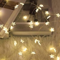 Twinkle Star String Lights 40 Led Spring Garden Decorative Indoor Outdoor Fairy Light Usb Battery Operated Lights 13Ft Waterpr