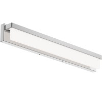 Lightinn Led Bathroom Vanity Light Fixture Over Mirror 32.3 Inch Modern Rectangle Finishing Stainless Steel Lighting Bar 4000K Daylight Wall Sconce (Chrome)