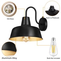 Cinoton Dusk To Dawn Outdoor Wall Sconce Light Farmhouse Outdoor Barn Light Front Porch Light Garage Lights Industrial Black Ex