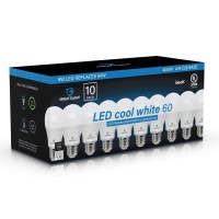 Great Eagle Lighting Corporation A19 Led Light Bulb, 9W (60W Equivalent), Ul Listed, 4000K (Cool White), 750 Lumens, Non-Dimmable, Standard Replacement (10 Pack)