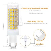 G9 Led Bulb, 8W G9 Led Bulb Dimmable, Bi Pin Base(Led Bulb G9 Base), Warm White 3000K, 100W Equivalent Crystal Chandelier, G9 Led Light Fixture Used For Wall Sconce Cabinet Light. 4 Pack