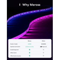 Meross Smart Led Strip Lights, 16.4Ft Wifi Strip Works With Apple Homekit, Alexa, Google Home, And Smartthings, 16 Million Colors With App Control, Rgb Lights For Bedroom, Cabinet, Kitchen, Ul Listed