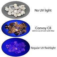 Convoy C8 365Nm Uv Led Flashlight With Patented Glass Filter