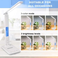 Led Desk Lamp Desk Lamp With Wireless Charger Suitable For Home Office Dimmable Desk Lamp With Usb Charging Port Builtin C