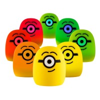 Minions: Color-Changing Led Squishy Night Light, Rise Of Gru, Fun Squishy Lamp, Collector'S Edition, Ideal For Kids, Bedroom, Bathroom, Play Room, Usb Or Battery Powered, 49955, 3 Aaa