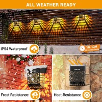 Loftek Solar Deck Lights, 2 Pack Solar Fence Lights, Outdoor Garden Decorative Lights, Dusk To Dawn, Waterproof, Fence Post Solar Wall Light For Railing, Patio, Pool, Backyard, Stair, Step, Warm White