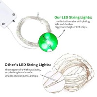 Brightown 12 Pack St Patricks Day Led Fairy Lights Battery Operated String Lights Waterproof Silver Wire 7 Ft 20 Led Firefly S