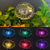 Maggift 6 Pack Solar Garden Lights Outdoor Decorative Solar Powered Garden Stakes Color Changing Led Landscape Lighting Flowe