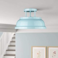 Zeyu Modern Semi Flush Ceiling Light 2Light Ceiling Light Fixture For Living Room Bedroom Kitchen Hallway Blue Finish Zy29