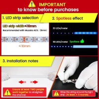 Muzata 16.5Ft/5M Silicone Led Channel System, Spotless Flexible Tube For Diy Neon Light Box Enclosed Ip67 Water & Dust Proof For 11Mm Led Strip Cabinet Shelves Usc4