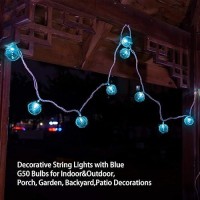 Nautical String Lights Beach Theme Float Lights Set Of 10 Blue G50 Beach String Lights For Ocean Themed Decor Fishing Fairy Lig