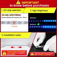 Muzata 16.5Ft/5M Silicone Led Channel System Transparent Bendable Flexible Waterproof Tube Ip67 Water Dust Proof For 10Mm Light Strip Inner Diameter Usc1(Light Strip Not Inclded)