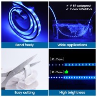 Muzata 16.5Ft/5M Silicone Led Channel System Transparent Bendable Flexible Waterproof Tube Ip67 Water Dust Proof For 10Mm Light Strip Inner Diameter Usc1(Light Strip Not Inclded)