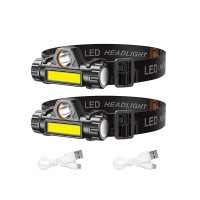 Led Headlamp Flashlight 2-Pack Led Rechargeable Headlamp Headlight For Running, Camping, Hiking And More Lumens Usb Rechargeable Headlight, Outdoor Camping Cycling Fishing, Headlamp Flashlight