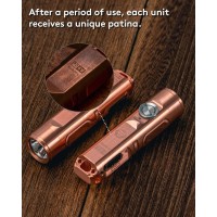 Rovyvon Aurora A9 Pro G4 Copper Keychain Flashlights Max 650 High Lumens Super Bright With Edc Pocketsizedusb C Rechargeable