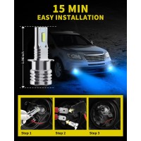 Specifications color Ice Blue Voltage Dc 12V24V Lumen 1600LM each bulb 3200LM per pair Lifespan up to 30000 hours Package included 2 super bright H3 led bulbs LED chips newest version 3570 cSPchips Issue May Happen Some of European brand vehicles will hav