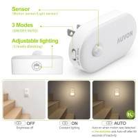 Auvon Night Light Plug In With Motion Sensor (120 Lumens), Dimmable Smart Led Night Lights, 1-120Lm Brightness, For Bathroom, Hallway, Garage, Toilet (4 Pack)