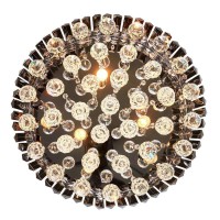 Tzoe Crystal Chandelier, Modern Chandeliers,Flush Mount Chandelier,Ceiling Light Fixture,For Kitchen Foyer Dining Room Bathroom Bedroom Living Room,9 E12 Led Bulbs Required Height 11 X Width 20