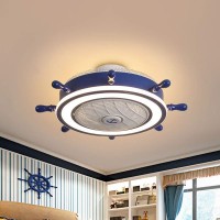 Kwoking Rudder Modern Ceiling Light And Fan With Remote Control 25.5