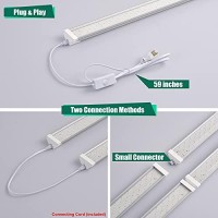 6 Pack Led Shop Light 4Ft 60W, 8700Lm, Linkable Utility Shop Light 5000K Daylight White Ceiling Light For Garage, Super Bright Integrated Shop Lights, Garage Light, Under Cabinet Light, Led Tube Light