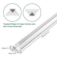 6 Pack Led Shop Light 4Ft 60W, 8700Lm, Linkable Utility Shop Light 5000K Daylight White Ceiling Light For Garage, Super Bright Integrated Shop Lights, Garage Light, Under Cabinet Light, Led Tube Light