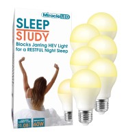 Miracle Led Sleep Study 9W Led Night Time Light Bulb Replacing 60W (6-Pack)