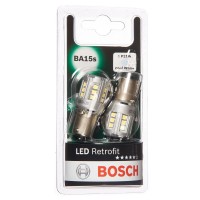 Bosch -P21W (- 382) Led Retrofit Car Light Bulbs - 6 000 K 12 V 1W Ba15S - 2 Bulbs