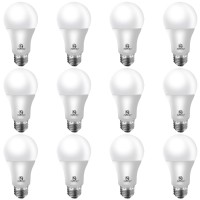 Energetic A19 Led Bulb 60W Equivalent, 3000K Warm White Led Light Bulbs, E26 Standard Base, 750Lm, Non-Dimmable, Ul Listed, 12 Pack