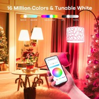 Linkind Smart Light Bulbs, Smart Bulb That Work With Alexa & Google Home, Led Light Bulbs Color Changing, A19 E26 Wifi Light Bulb Dimmable, Rgbw Light Bulb No Hub Needed, 2.4Ghz Wifi