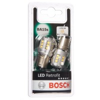 Bosch -P21W (- 382) Led Retrofit Car Light Bulbs - 4 000 K 12 V 1W Ba15S - 2 Bulbs