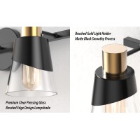 Ursola Bathroom Light Fixtures 4 Lights Bathroom Lighting Fixtures Over Mirror 2834 Inch Black And Gold Design With Bevelled