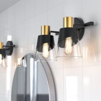 Ursola Bathroom Lighting Fixtures Over Mirror 2 Lights Bathroom Vanity Light 13 Inchbathroom Light Fixtures Black And Gold De