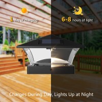 Davinci Lighting Classic Solar Outdoor Post Cap Lights 4X4 5X5 6X6 Bright Led Light For Fence Deck Garden Or Patio Posts S