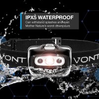 Vont Led Headlamp. Ipx5 Waterproof, [4 Pack, Batteries Included] 7 Modes Incl/ Red Light, Head Lamp For Running, Camping, Hiking, Fishing, Jogging, Headlight Headlamps For Adults & Kids, Red