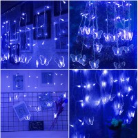 Curtain Butterfly String Light 20Ft 120Led Window Usb Fairy Lights 24 Butterfly 8 Modes With Remote Control For Room Bedroom Pat