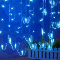 Curtain Butterfly String Light 20Ft 120Led Window Usb Fairy Lights 24 Butterfly 8 Modes With Remote Control For Room Bedroom Pat