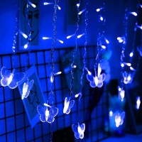 Curtain Butterfly String Light 20Ft 120Led Window Usb Fairy Lights 24 Butterfly 8 Modes With Remote Control For Room Bedroom Pat